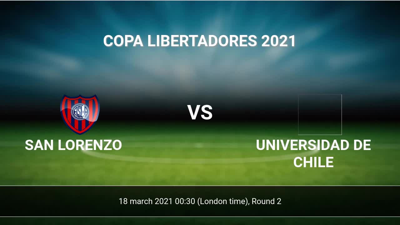 San Lorenzo Vs Universidad De Chile H2h 18 Mar 2021 Head To Head Stats Prediction
