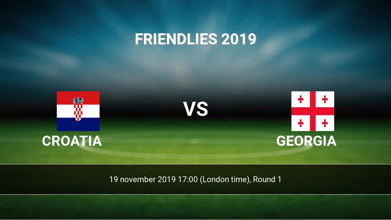 Croatia Vs Georgia H2h 19 Nov 2019 Head To Head Stats Prediction