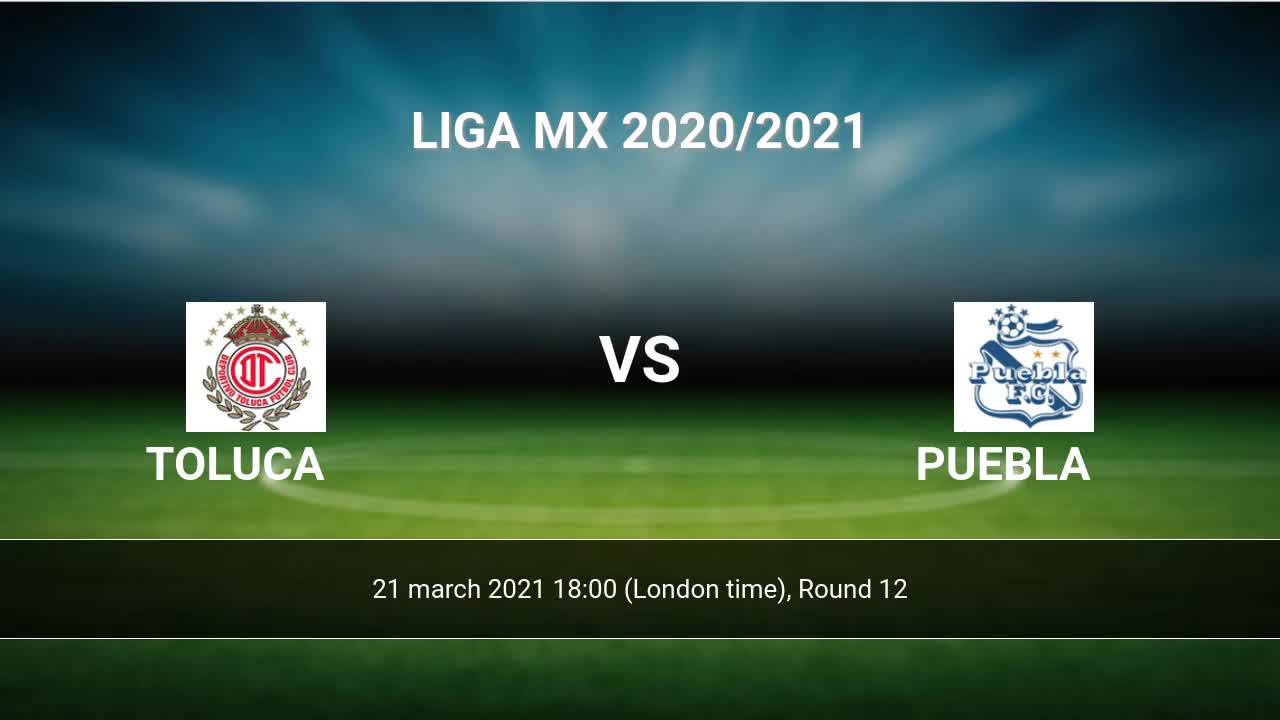 Toluca Vs Puebla H2h 21 Mar 2021 Head To Head Stats Prediction