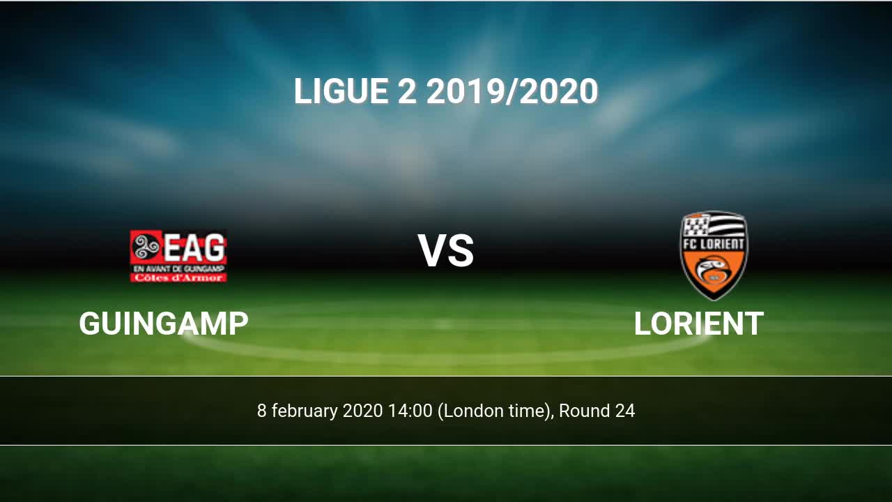Guingamp Vs Lorient H2h 8 Feb 2020 Head To Head Stats Prediction