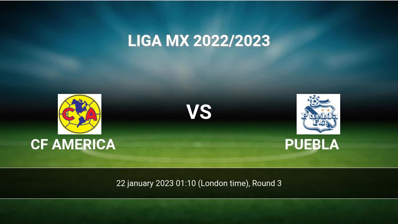 CF America vs Puebla H2H 22 jan 2023 Head to Head stats prediction