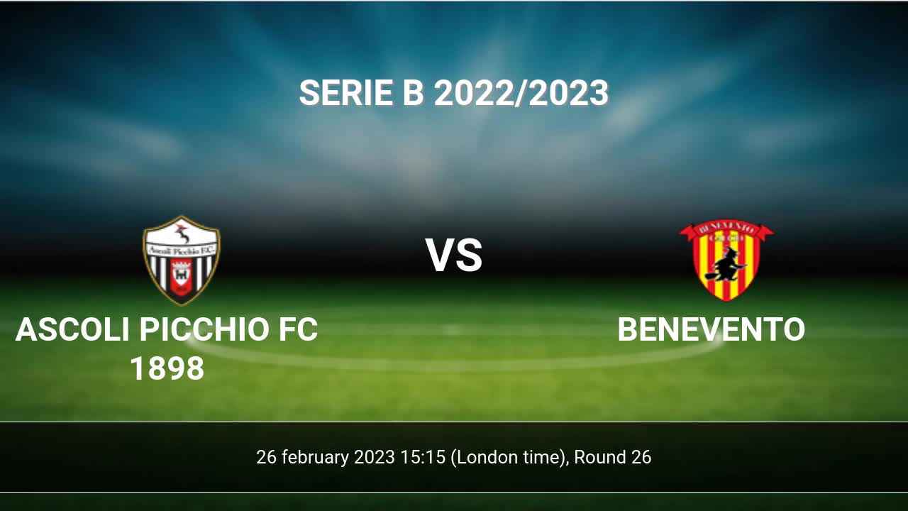 Italian Football TV on X: Serie B Promotion PLAYOFFS kick off today with  @ascolicalciofc vs Benevento Both teams have a 2-0 win over each other this  season with Ascoli winning the most