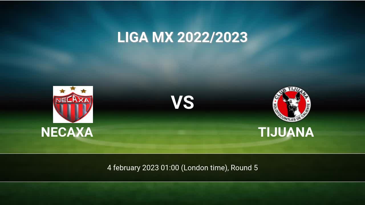 Necaxa vs Tijuana H2H 4 feb 2023 Head to Head stats prediction