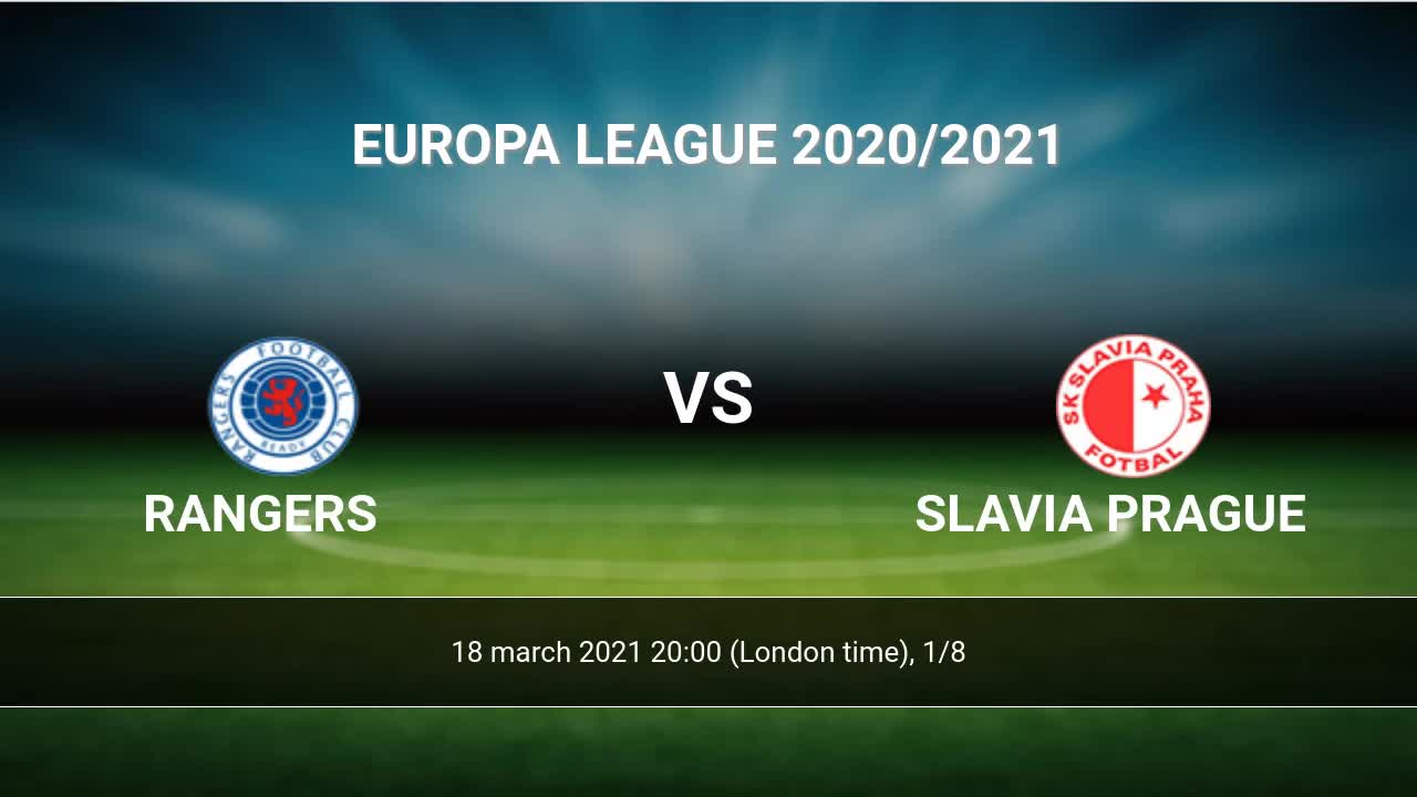 Rangers FC 0 - 2 SK Slavia Praha (2020/2021) 