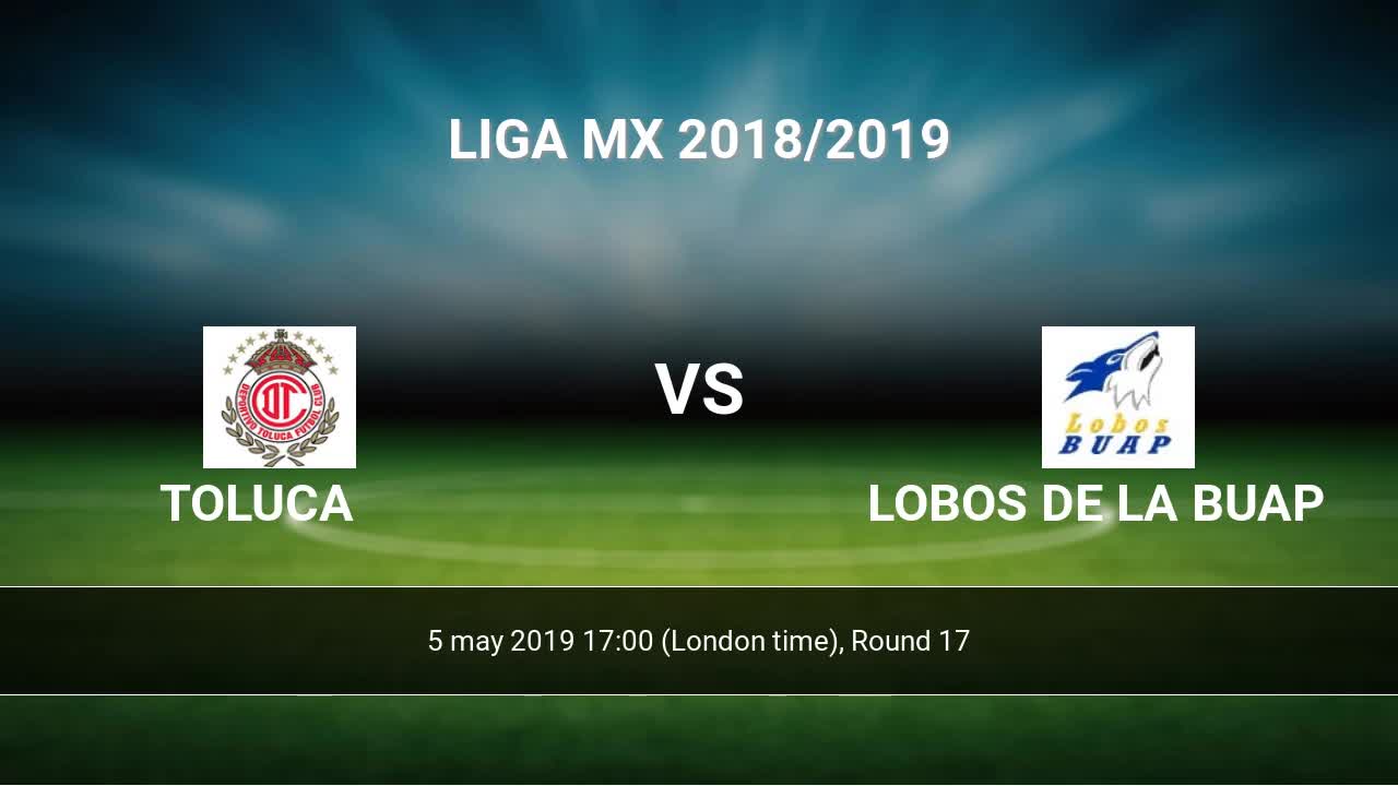 Toluca vs Lobos de la BUAP H2H 5 may 2019 Head to Head stats prediction