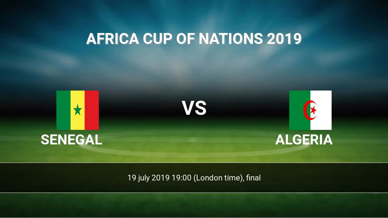 Senegal Vs Algeria H2h 19 Jul 2019 Head To Head Stats Prediction