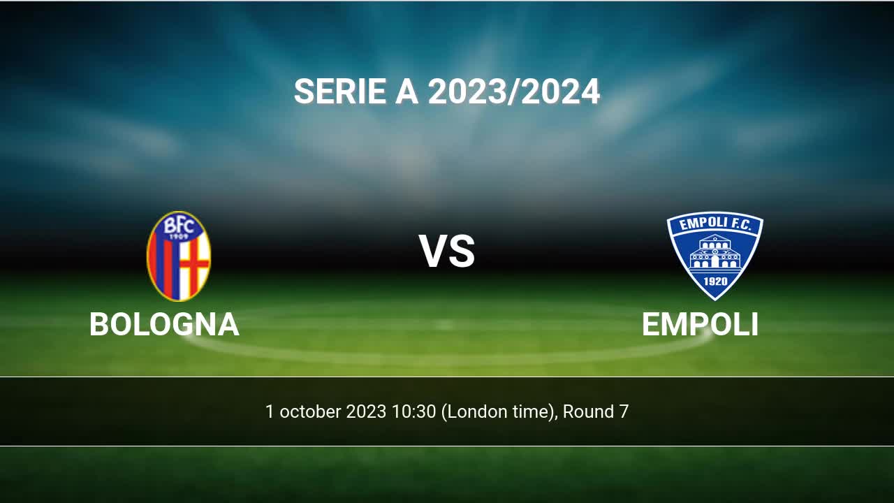 Genoa vs Empoli live score, H2H and lineups