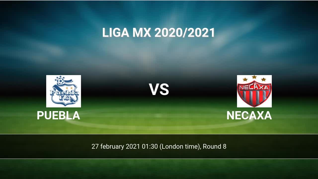 Puebla Vs Necaxa H2h 27 Feb 2021 Head To Head Stats Prediction