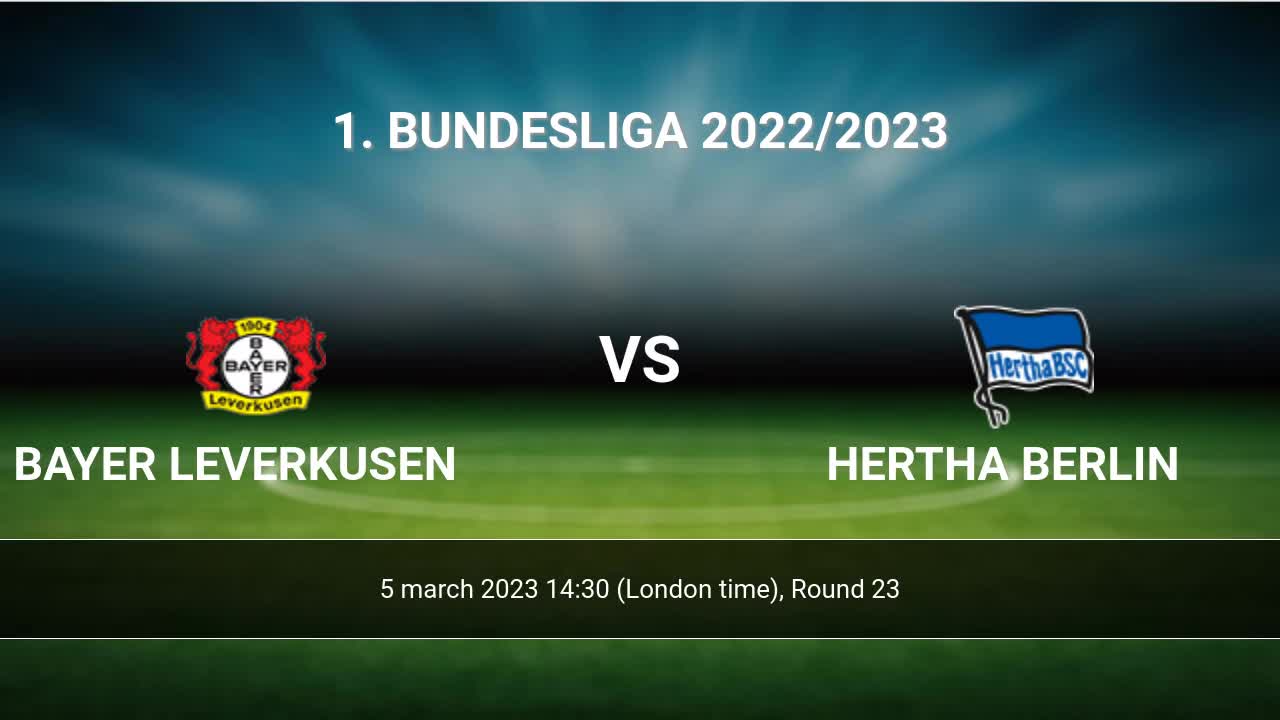 Bundesliga 2022/23: Leverkusen vs Hertha - data viz, stats and insights