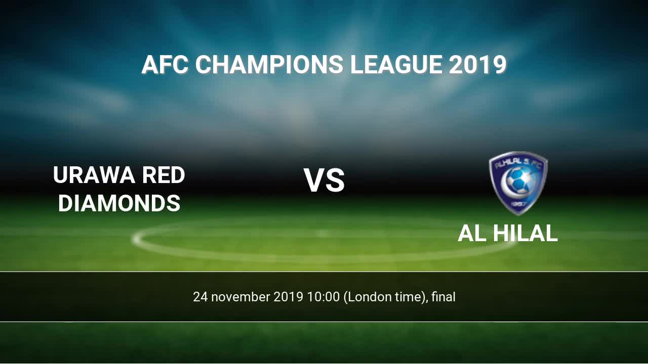 Urawa Red Diamonds Vs Al Hilal H2h 24 Nov 19 Head To Head Stats Prediction