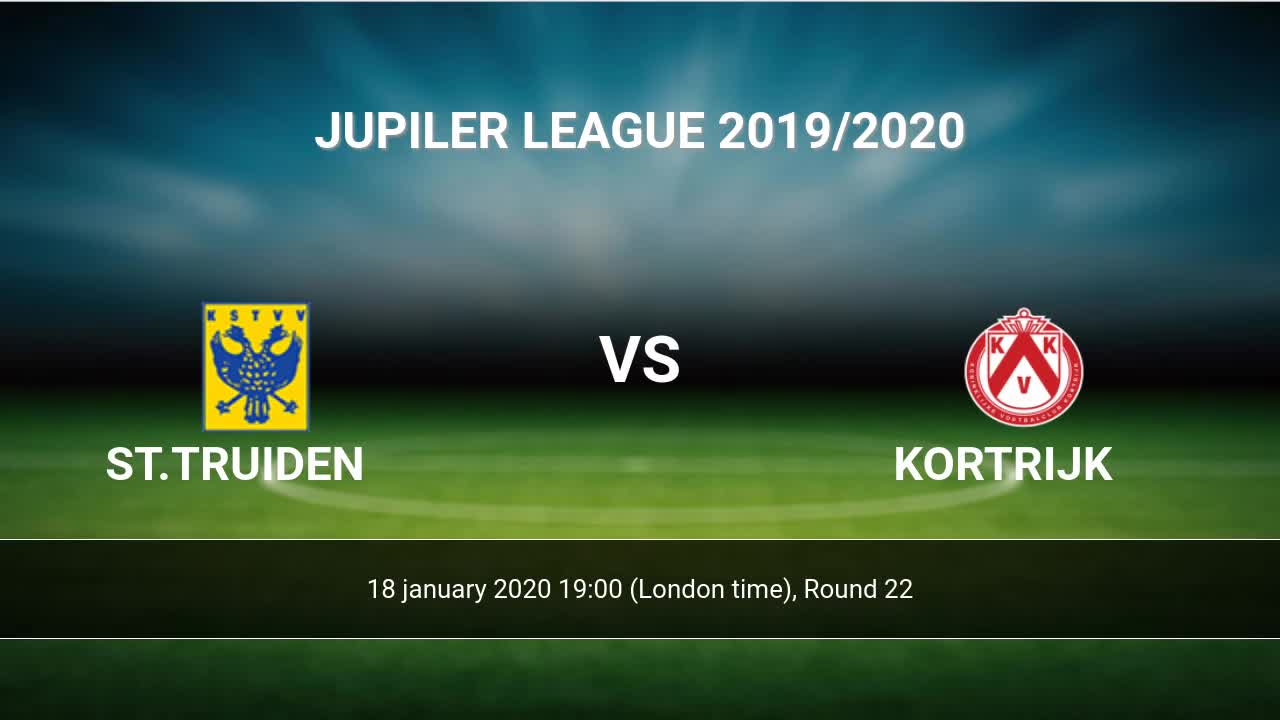 St Truiden Vs Kortrijk H2h 18 Jan 2020 Head To Head Stats Prediction