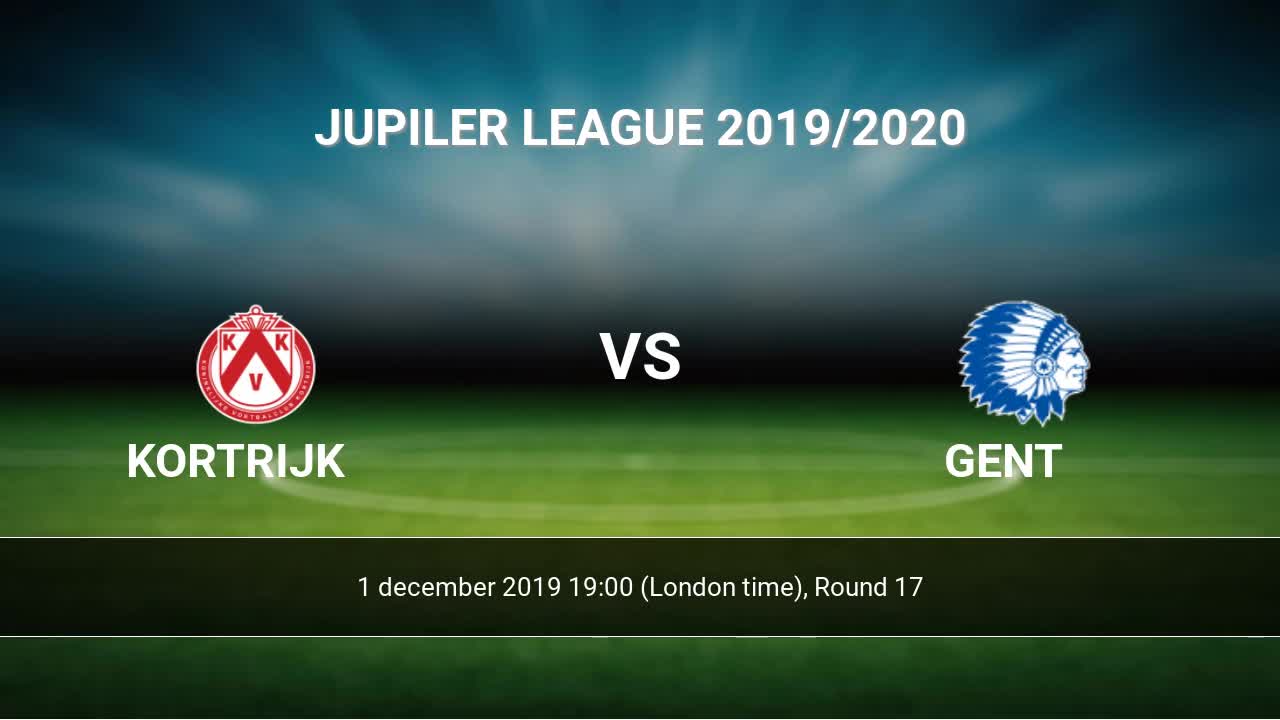 Kortrijk Vs Gent H2h 1 Dec 2019 Head To Head Stats Prediction