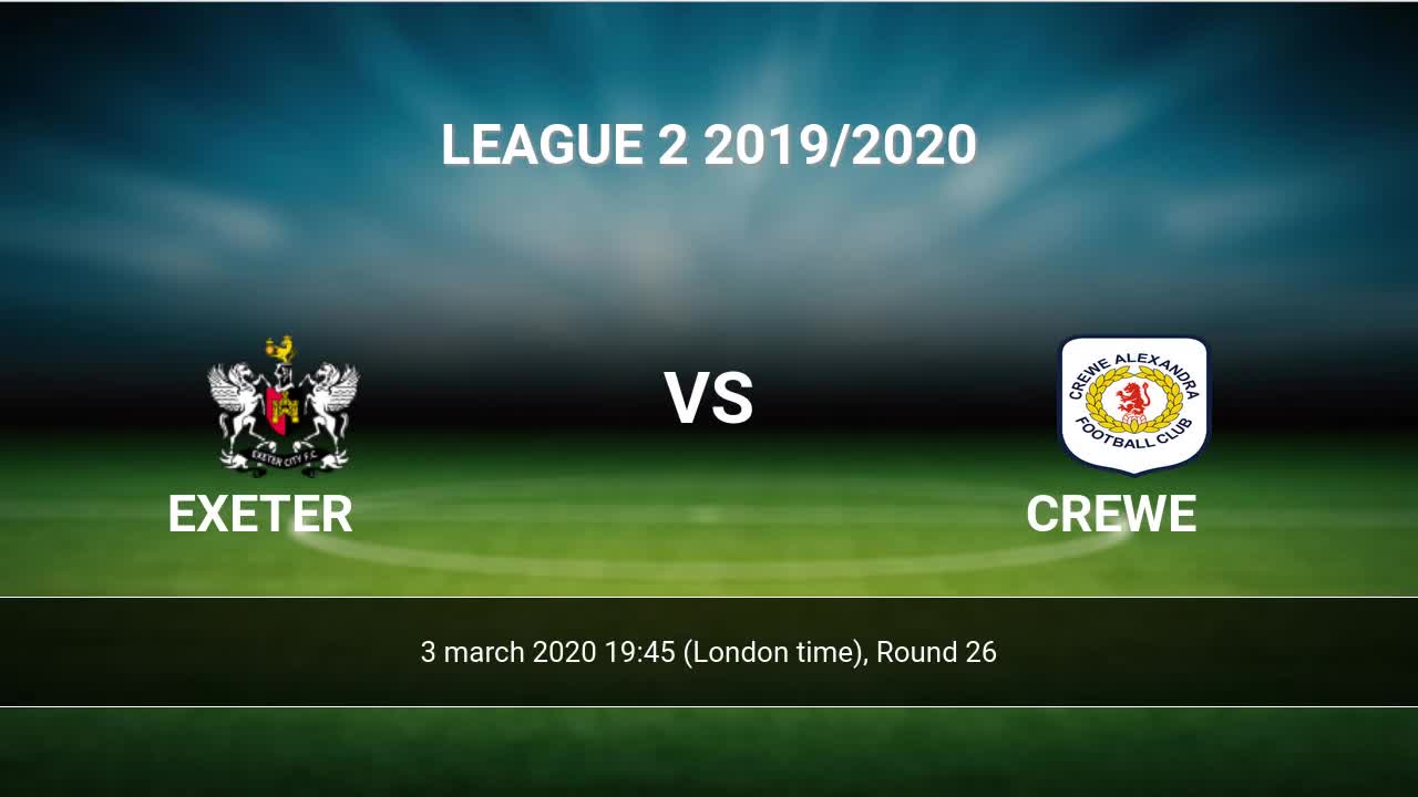 Crewe alexandra 2025 vs exeter h2h