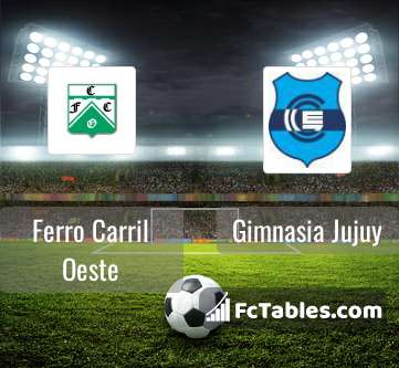 Club Ferro Carril Oeste vs Gimnasia Jujuy live score, H2H and