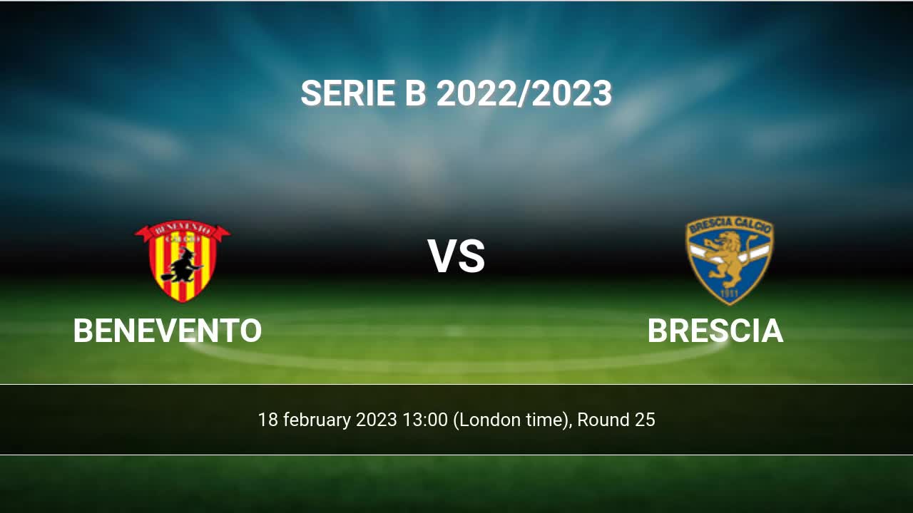 Campeonato Italiano Serie B Entre Benevento Vs Brescia Imagem de