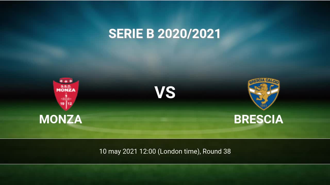 Monza Vs Brescia H2h 10 May 2021 Head To Head Stats Prediction