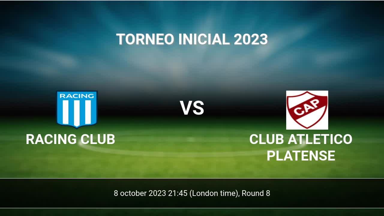 Club Atletico Platense 2 x Racing Club Avellaneda 27/09/2023 14:00 Football  Événements & Résultats