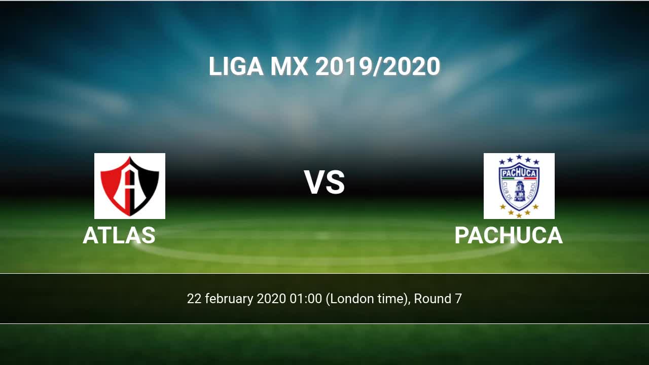 Atlas Vs Pachuca H2h 22 Feb 2020 Head To Head Stats Prediction