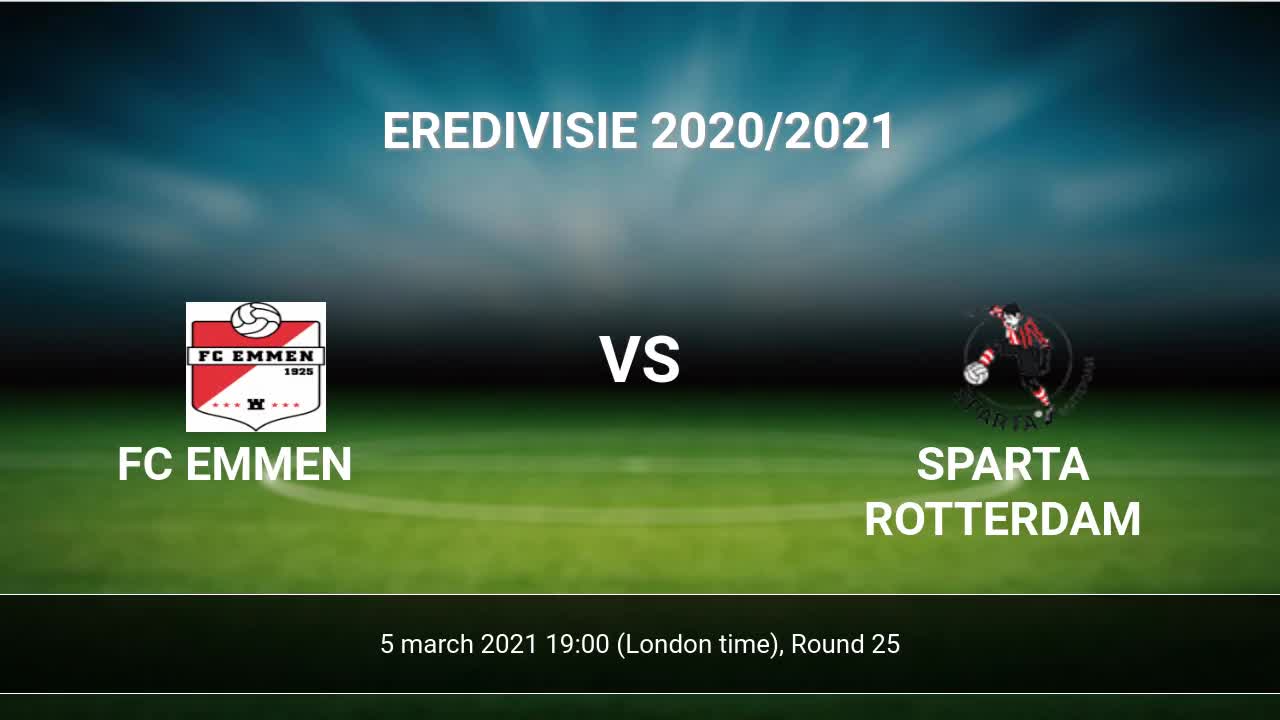 Fc Emmen Vs Sparta Rotterdam H2h 5 Mar 2021 Head To Head Stats Prediction [ 720 x 1280 Pixel ]